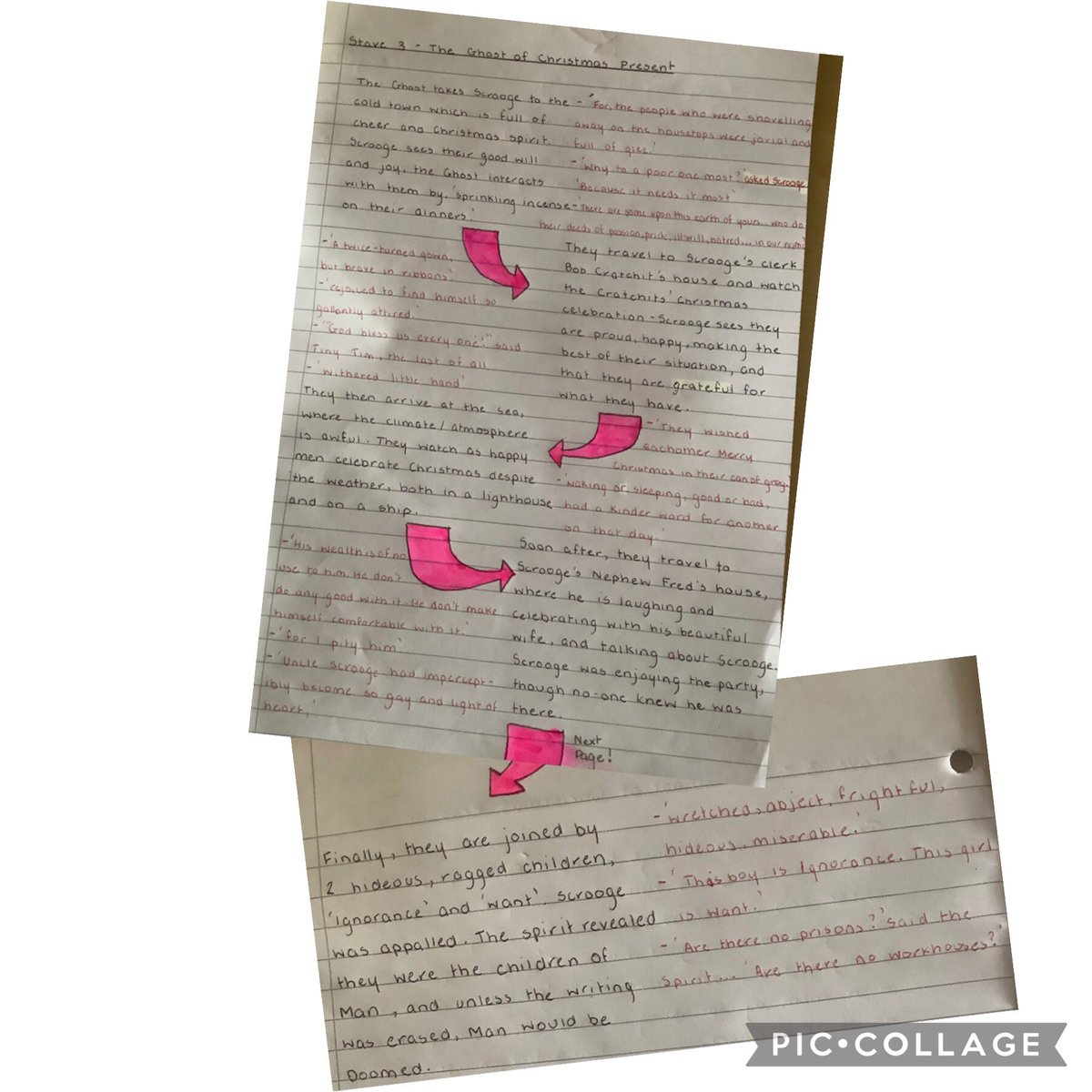 BSGDEnglish's tweet photo. Fabulous summaries of Stave 3, A Christmas Carol, from Libby, Rianna, Uma and Amelia. 🎄🎶🤩 @BoltonSchool https://t.co/ToQ0OE3J7m