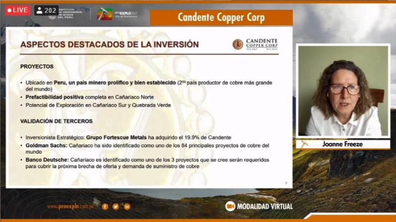 proactivoperu's tweet photo. #proEXPLO ⚒️ Joanne Freeze, CEO de Candente Copper Corp: #Cañariaco es identificado como uno de los 3 proyectos que se cree serán requeridos para cubrir la próxima brecha de oferta y demanda de suministro de cobre. https://t.co/gkIQCVyGnt