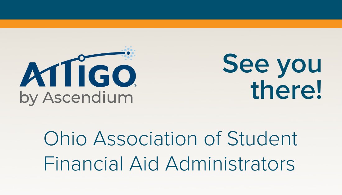 AttigoSuite's tweet photo. We're proud to support the Ohio fin aid community during the #OASFAA Virtual Spring 2021 Conference this month! We're co-presenting a #financialwellness session on 3/30. Be sure to catch it! Learn more about us here → https://t.co/JdlO7rBgL6 #highered #studentsuccess #fachat https://t.co/je9aKXWLpG