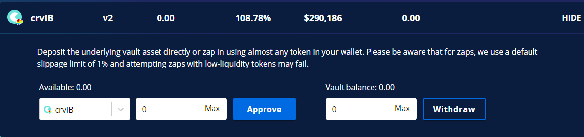yearnfi's tweet photo. Earn 108% APY with our new Iron Bank yVault! 🚀

We are thrilled to launch a new yVault utilizing the Iron Bank liquidity pool on @CurveFinance. 😍 

Zap into this vault via our integration with @zapper_fi ⚡️

Stay tuned for more integrations within our ecosystem 🍦 https://t.co/NQK0qmcMb9
