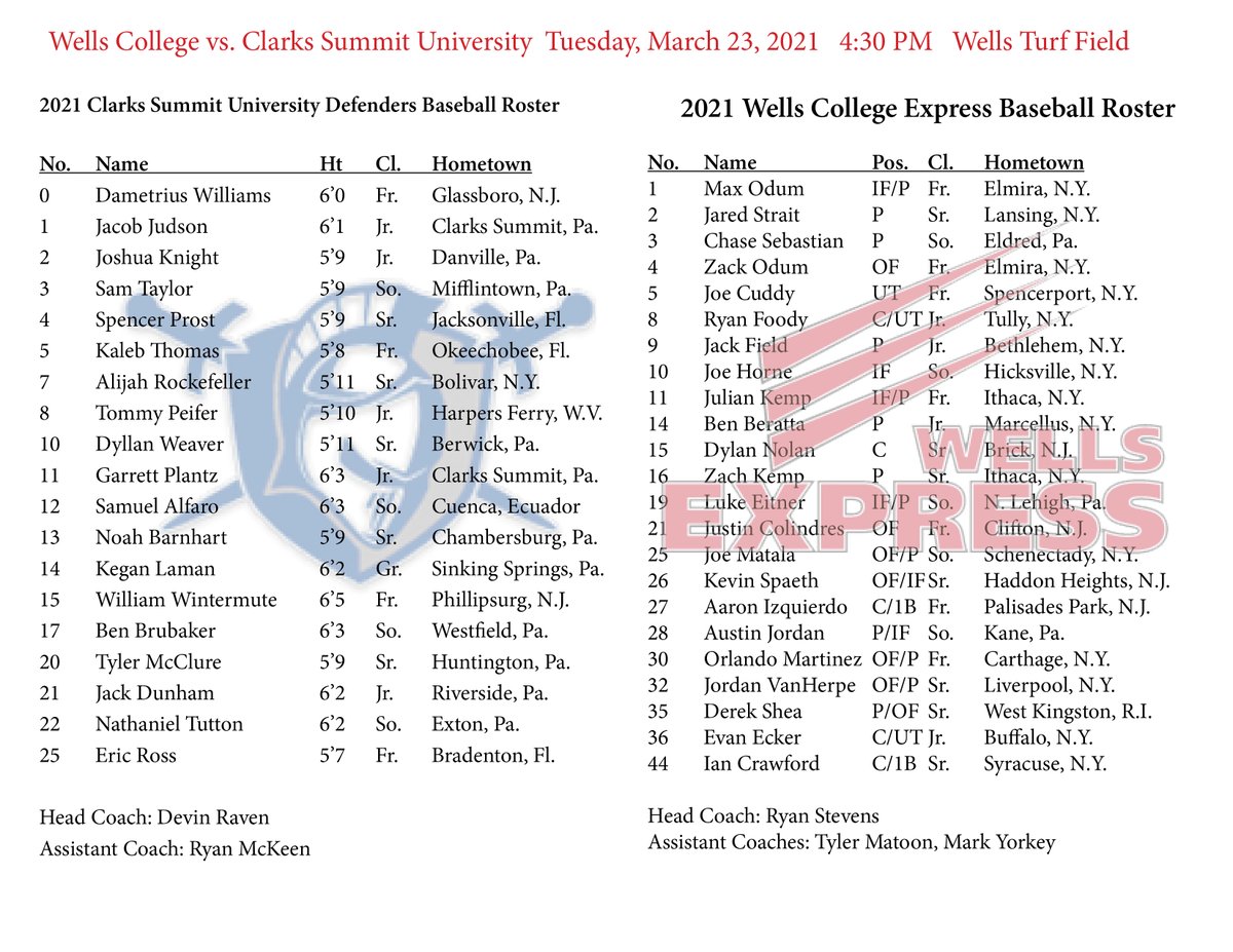 Wells Athletics Gameday Wells Baseball Takes On Clarks Summit University At 4 30 Pm Today With All The Info You Need T Co 2t7cbkughw Unitedasone T Co Isaxe5o2hv