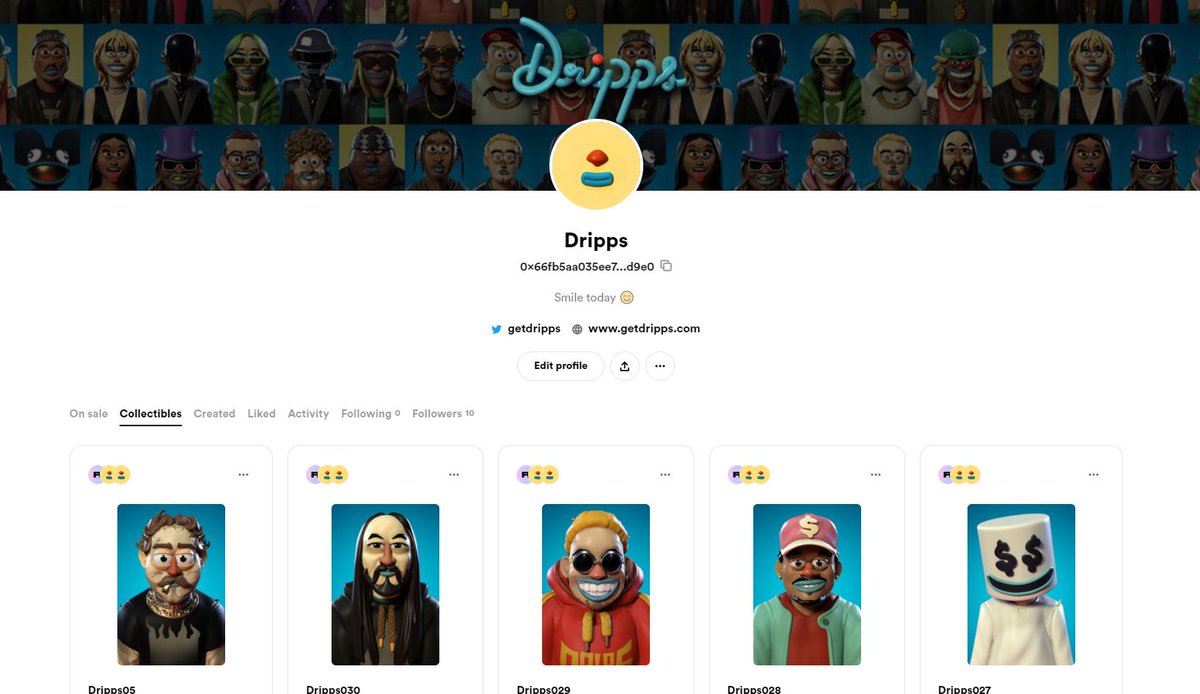 GetDripps's tweet photo. All first 30 Dripps are now listed on Rarible๐ค
https://t.co/J1VhmOS7vI
1/5 - .1 eth
1/1 - 1.5eth
#NFT #NFTcommunity #NFTArtist #Dripps https://t.co/xhMLfCGS8Q