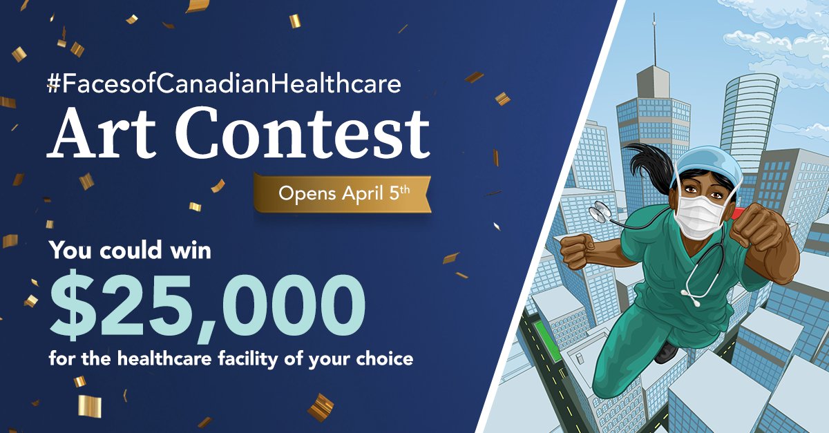 Launching on April 5th, our #FacesofCanadianHealthcare art contest calls on creators, artists and art aficionados from across the country to submit a piece that honours Canada’s #HealthcareHeroes.

Get notified when the contest opens! ➜ facesofcanadianhealthcare.com
