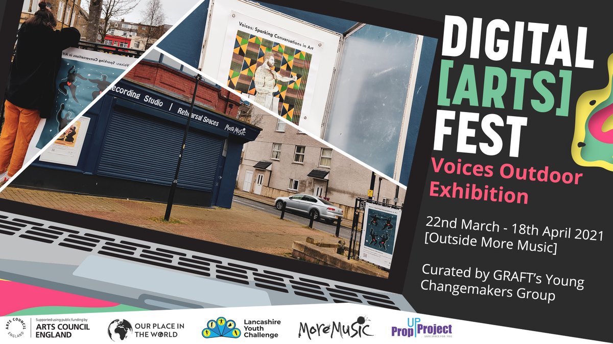 As part of our Digital Arts Fest, we have asked @GraftLancs to re-stage their 'Voices: Sparking Conversations in Art' outdoor exhibition, curated by their Young Change-makers group.

This will form part of our YPPL's @ArtsAward journey

Find out more here: graftlancaster.com