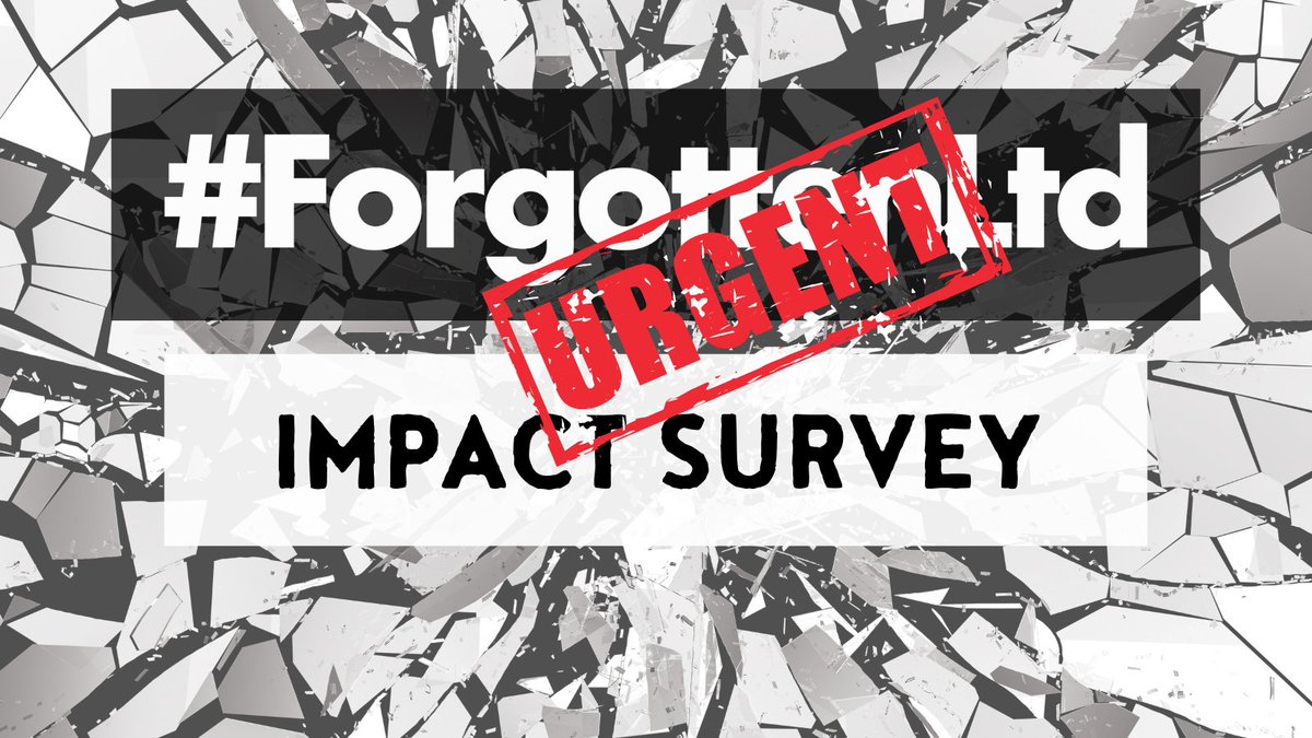 Are you a #ForgottenLtd?
Have you completed our survey yet?
No?
Could you?  

We need your help, please...
Here's the link 👉 bit.ly/FLtdBizSurvey2

And please share to your networks - thank you.