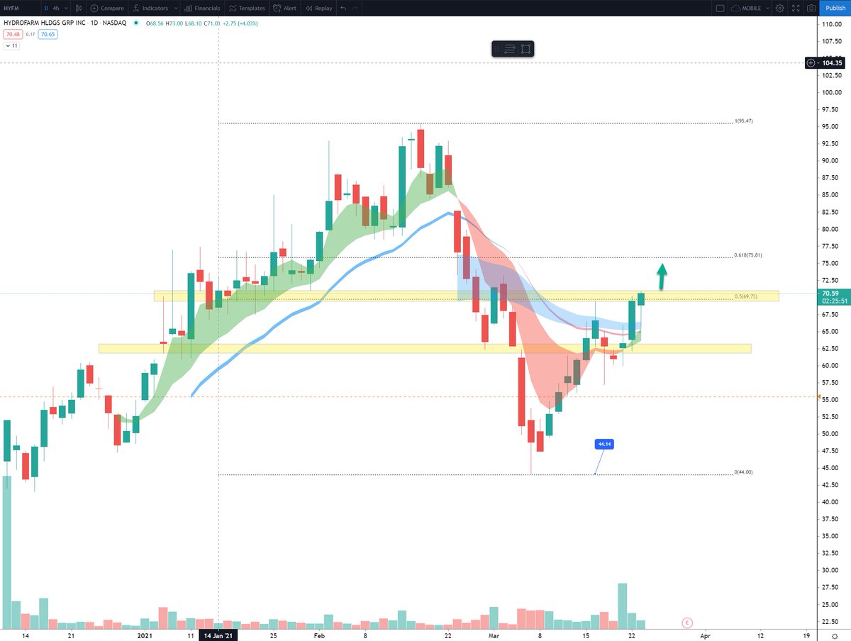 $HYFM #growthidea #investing #tradidea 
Another strong from #focuslist Weed Play and High Growth IPO for #add 
Builds over 70 can see higher or any pullbacks to 65 area

Will post DD soon

Already have position in $AGFY
$GRWG another similar name from my #focuslist