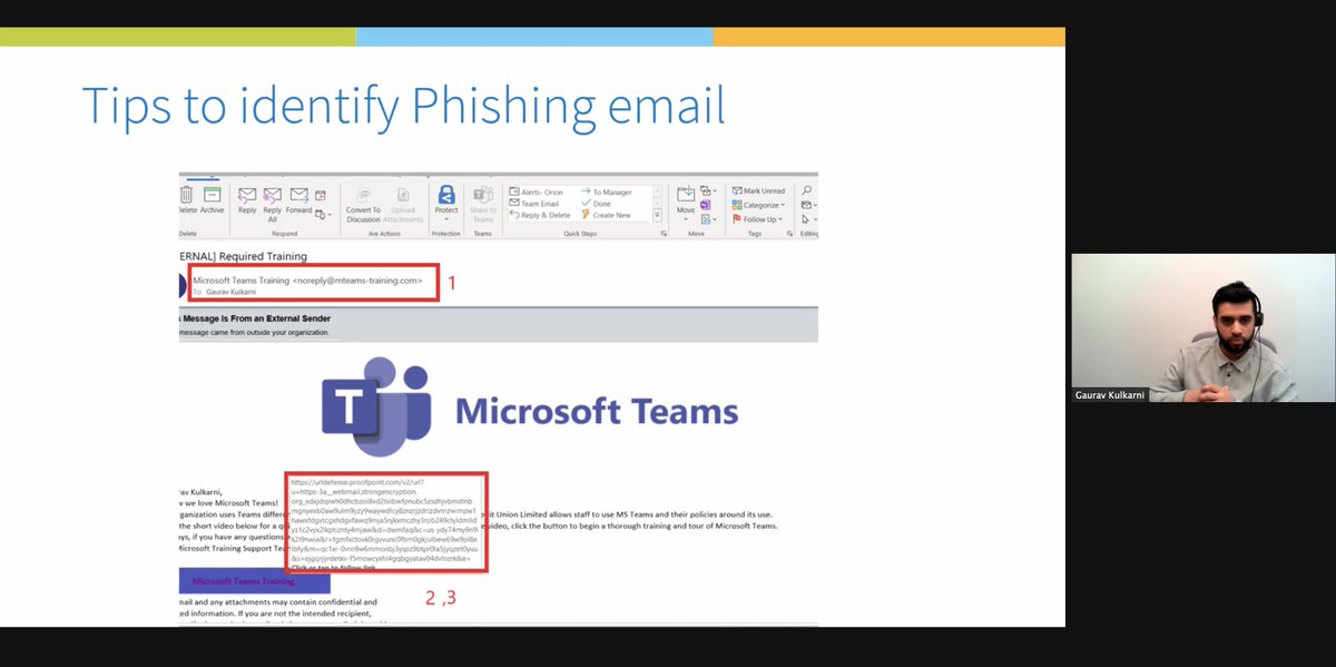 WEtechAlliance's tweet photo. “As #technology evolves, #cyberattacks also get more sophisticated”
Gaurav Kulkarni, IT Security Analyst, @LibroCU shares some great tips on how to identify #phishing schemes.
#EmergingTechYQG #YQG #TechWeekYQG https://t.co/DLZHOagQtB