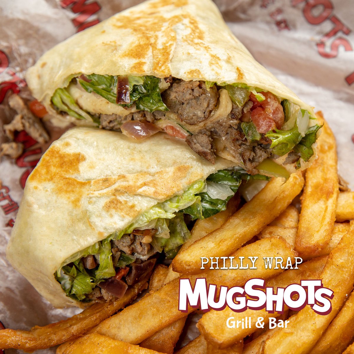 mugshotsburgers's tweet photo. New week, NEW menu items!! Kick off your week with one of our flavor-filled wraps! Run, donโt walk to try these new items today!! #havinagoodtime #infernowrap #phillywrap https://t.co/SjxChNuyLB