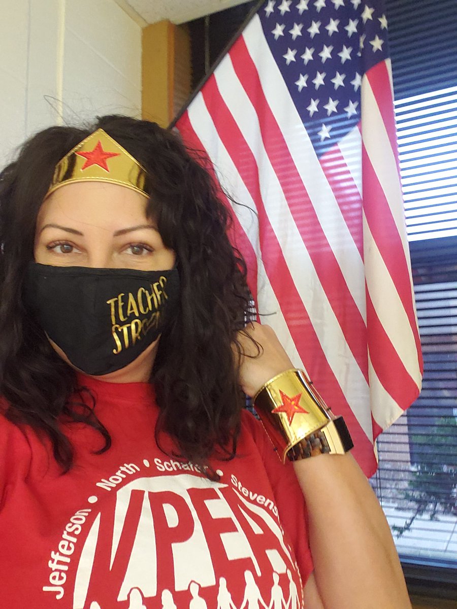 Dress up as a Hero day! A teacher Wonder Woman of course! Teacher Strong.