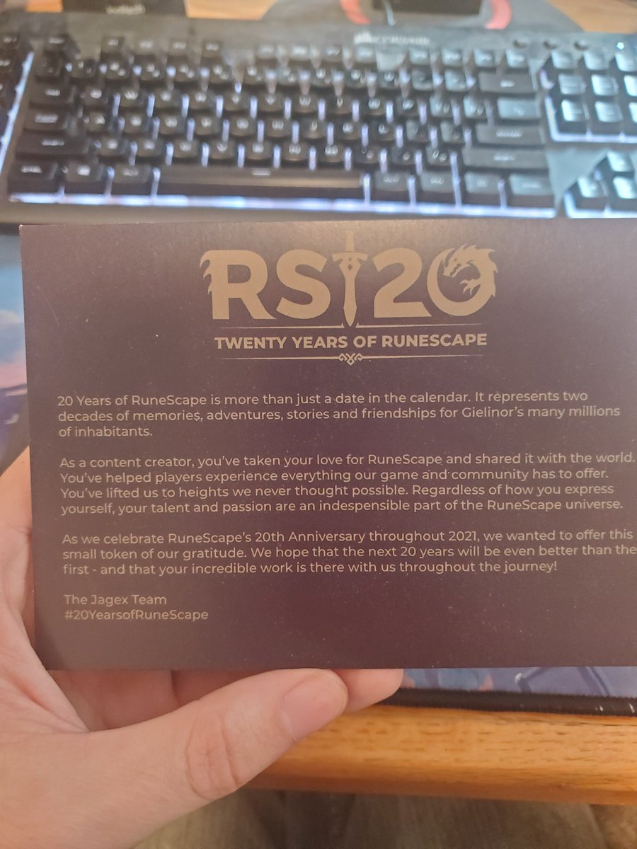 TierZoo's tweet photo. This was such a sweet surprise to find in my mailbox this morning 😭♥️ thanks for an amazing 20 years @OldSchoolRS, here's to 20 more! https://t.co/KnqU8sP0Ri