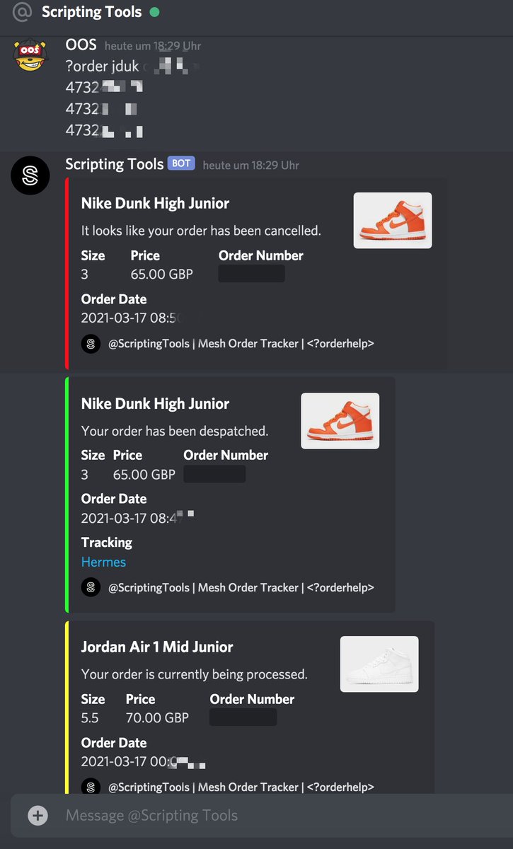 scriptingtool's tweet photo. MESH - Single Order Tracker with more informations https://t.co/GJsIN5ORtx