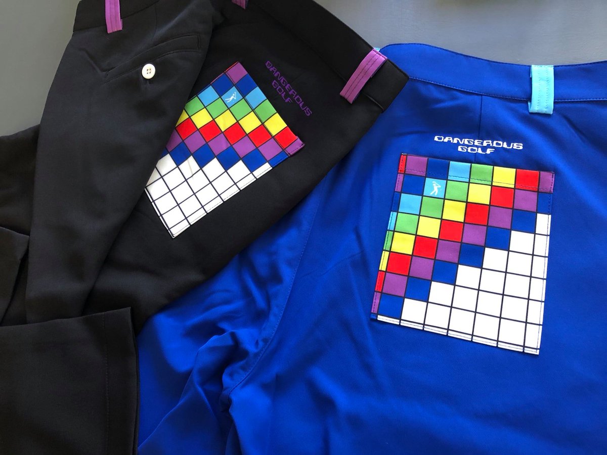 DangerousGolf's tweet photo. DG 2021 SPRING/SUMMER COLLECTION COMING SOON  😎⛳😎
New samples have just arrived! Available to Pre-Order shortly.
#standoutonthecourse2021
*** DANCE MAT TROUSERS ***
*** DANCE MAT SHORTS ***
View our full range at... https://t.co/bgoIoOuj5w https://t.co/Dl4wmuURLa