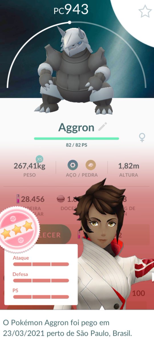 thaddpokemongo's tweet photo. Sweet! 100% IV 4* Aggron caught!

#PokémonGo #Hundo #Aron #Aggron #SteelPokémon #GOBattleLeague #GOBattle #PokémonPvP #PokemonGBL #PokemonBrasil #PokemonGOBrasil #PokemonGOSP #PokemonGoSaoPaulo https://t.co/LfbtKgPVPZ