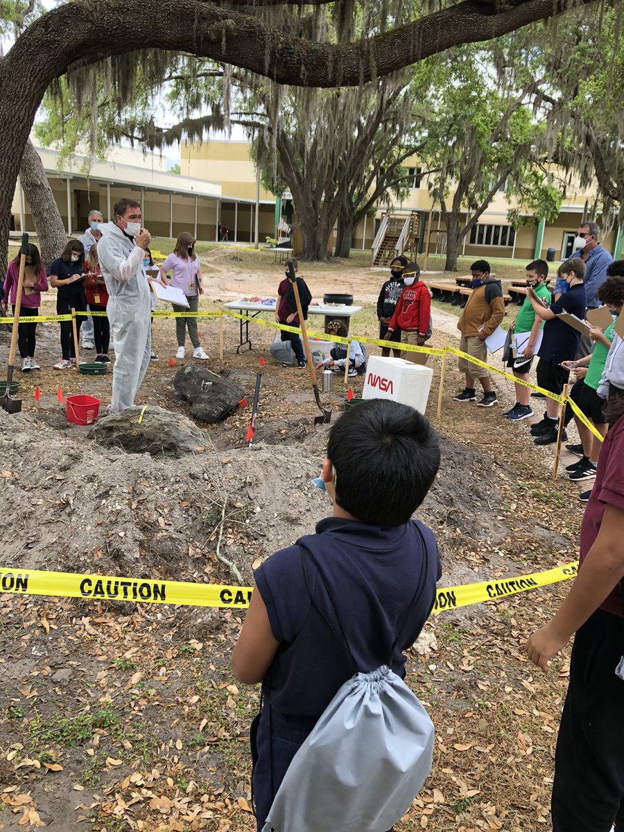 Our students are abuzz as they explore a “meteor crash” on our <a href="/WilkinsonSCS/">Wilkinson Elementary</a> campus! #wilkinsonrising