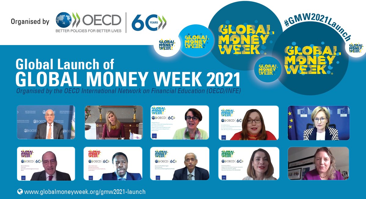 <a href="/GlobalMoneyWeek/">Global Money Week</a> was launched yesterday! The high-level online event featured global leaders &amp; policymakers. <a href="/UNSGSA/">UNSGSA Queen Máxima</a> Queen Máxima &amp; <a href="/A_Gurria/">José Ángel Gurría</a>, Secretary-General <a href="/OECD/">OECD ➡️ Better Policies for Better Lives</a> highlighted the importance of financial education for youth in these challenging times in their opening remarks.