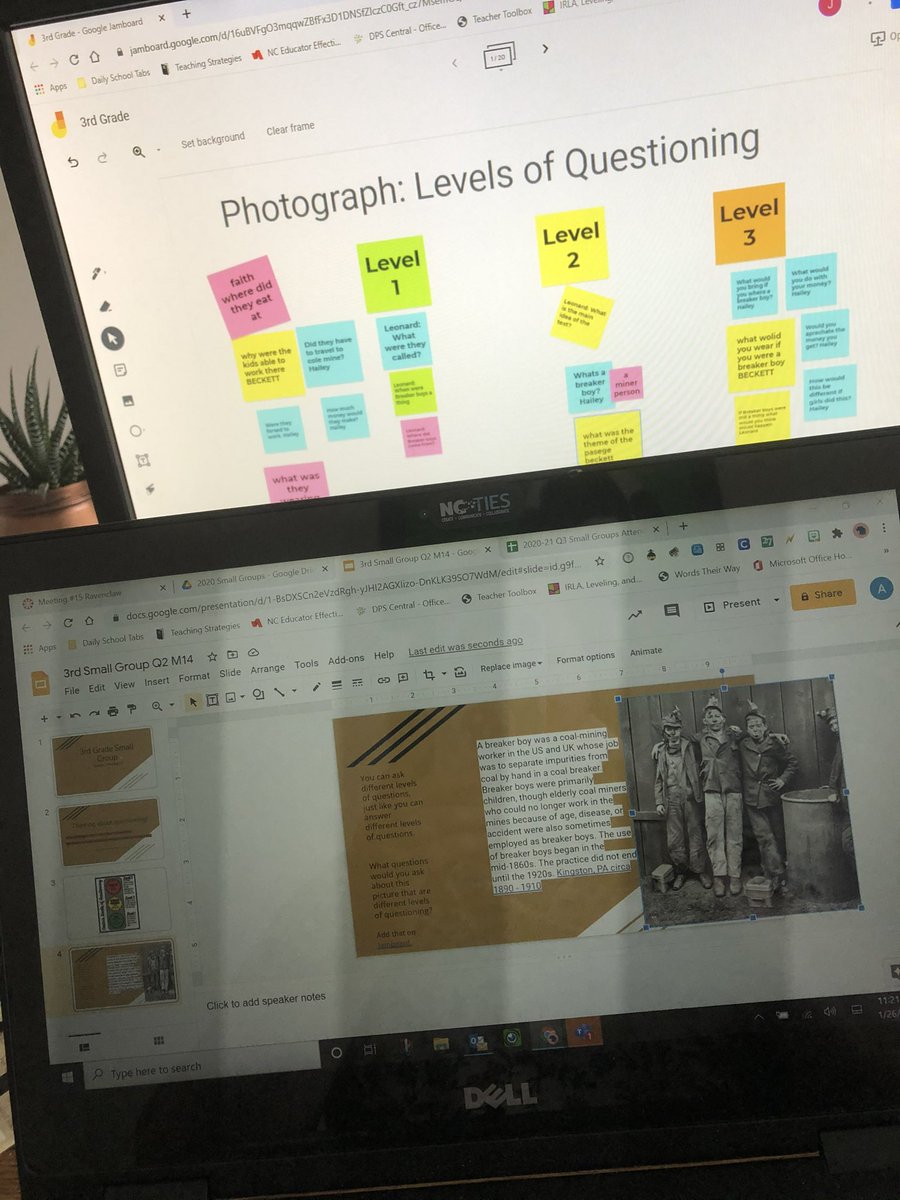 BeebeExplorers's tweet photo. @MangumExplorers thirdsters working on #SeeThinkWonder &amp; #CostasLevelsofQuestioning while on @Zoom &amp; @JamboardEDU! 📸🤔📝🔍 #WeAreDPS #giftednessknowsnoboundaries #WhatDoYOUSee? https://t.co/VXkT3r1UNx
