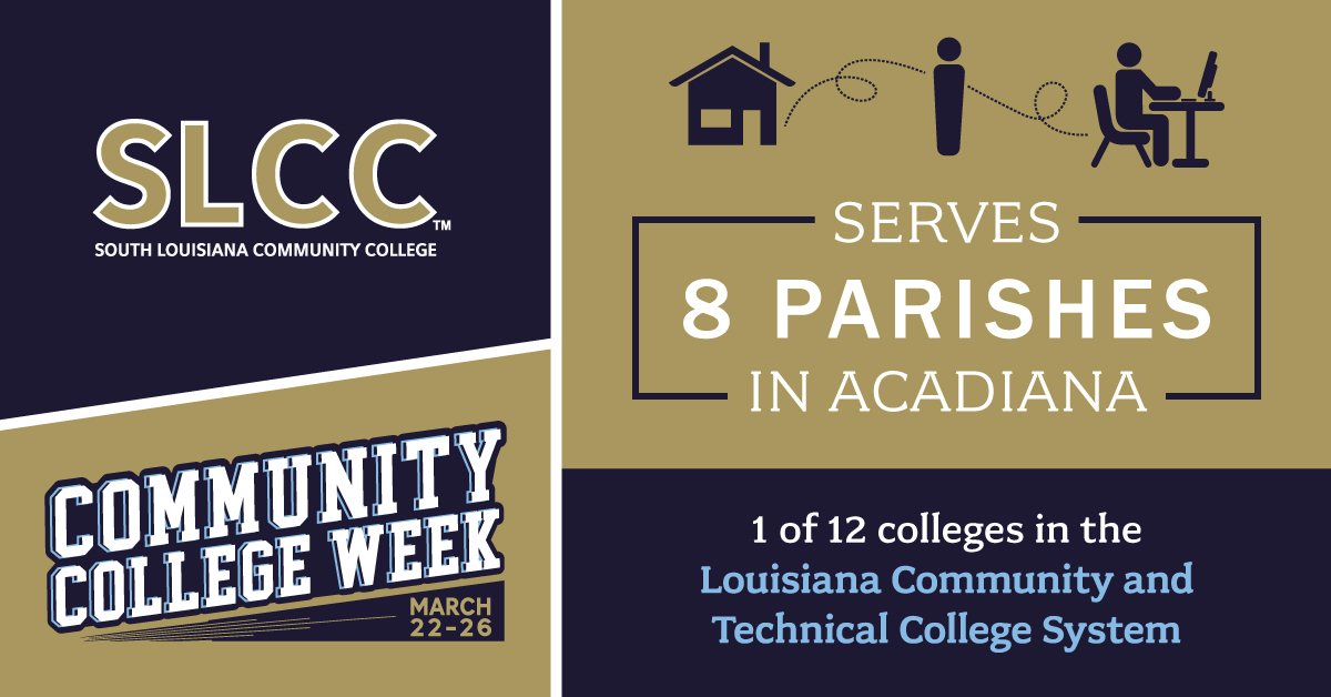 OneAcadiana's tweet photo. We’re proud to partner with @southlacc and celebrate during Community College Week 2021. Kudos for the many contributions the college makes across the Acadiana region! #SLCCWeek2021 https://t.co/ZXrMhQ1oyU