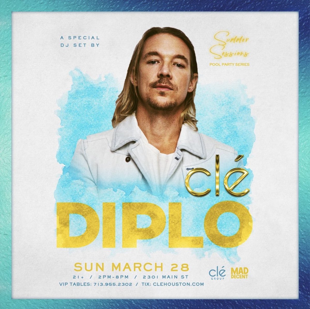 gabszters's tweet photo. The best place to be this summer is at Cle partying Las Vegas style! DM me for tickets, and to see if my guest list is open! โจ #diplo #steveaoki #BLACKCOFFEE #clehouston https://t.co/liLeXORyJy