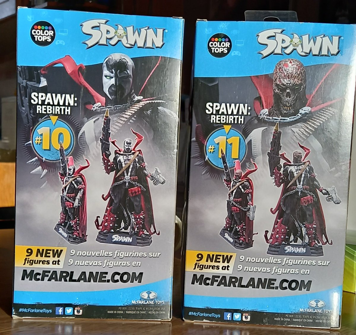 gerardkane71's tweet photo. 7" Spawn Rebirth figures #colortops #McfarlaneToys 😀💚 https://t.co/GPRaeJrf7V