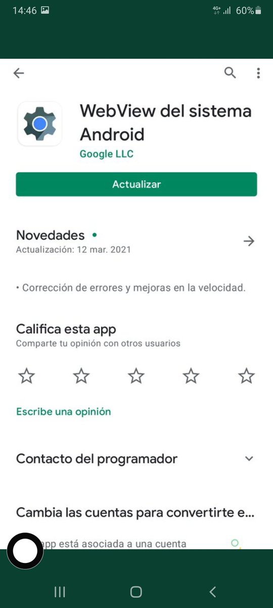 azafr4n's tweet photo. Para los que han tenido problemas con su celu (cierre de app al momento de abrirlas)...prueben con esto: busquen esta app y eliminen las actualizaciones.ami me funcionó
#SamsungFalla #androidsystemwebview #androiddown https://t.co/NbT0bAprr4