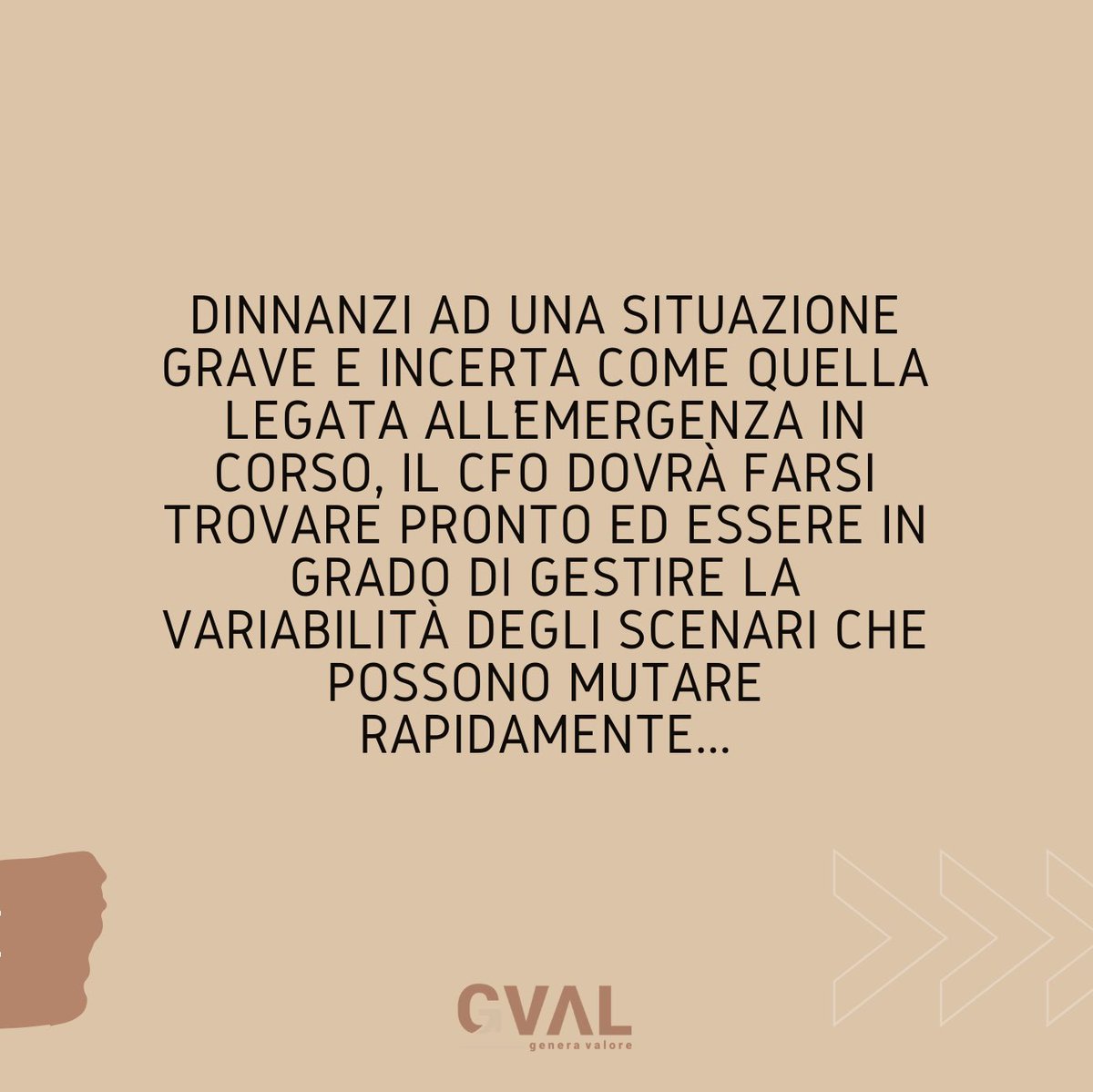 GeneraValore's tweet photo. Le esigenze del CFO...
Scorri le foto 👉🏽
#gval #generavalore #cfo #aziende #imprese #emergenza https://t.co/DXKNzROFHq