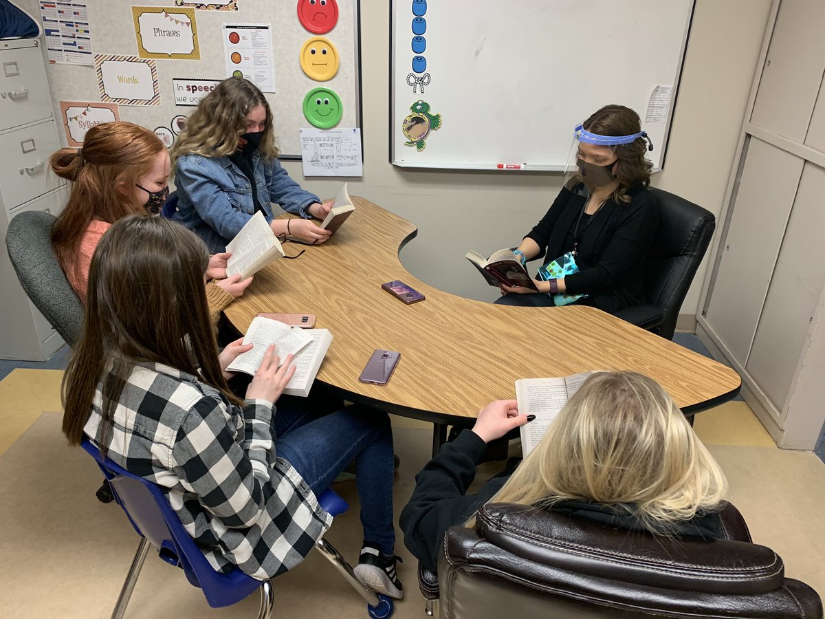 In ELA today we are reading independently and in groups, discussing WWII topics, researching and creating. 

In our perspectives unit, we’re learning about different views on the war. 

We sure appreciate Mrs. Ramirez for taking part in a group read today! 

<a href="/PrideInThePaw/">YorkdaleCentral</a>