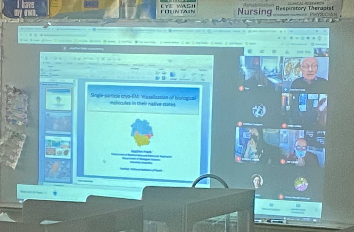 MuirColts's tweet photo. Our 7th grade students had the unique opportunity to hear from the 2017 Nobel Prize Winner in Chemistry, Dr. Joachim Frank. He is a professor at Columbia University and spent over an hour discussing his findings and allowed for our students to ask questions! #scienceinreallife https://t.co/UCV6Mg2Ms1