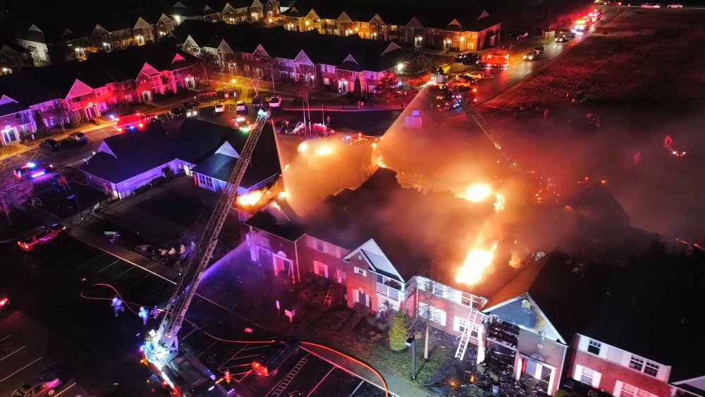 Took the drone up during a fire the other night. #BlackOutBTS #Match2021