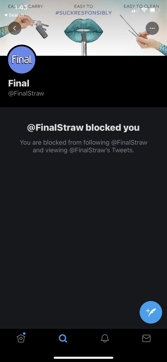 kindnesmatters3's tweet photo. Final Co blocked me from IG and Twitter for posting a bad review on both after receiving a product that was not what I paid for. It was a bait & switch for their Kickstarter backers & now they are silencing us. Check their Kickstarter - so many upset backers! #finalwipefailure https://t.co/7XqcH1ndtv