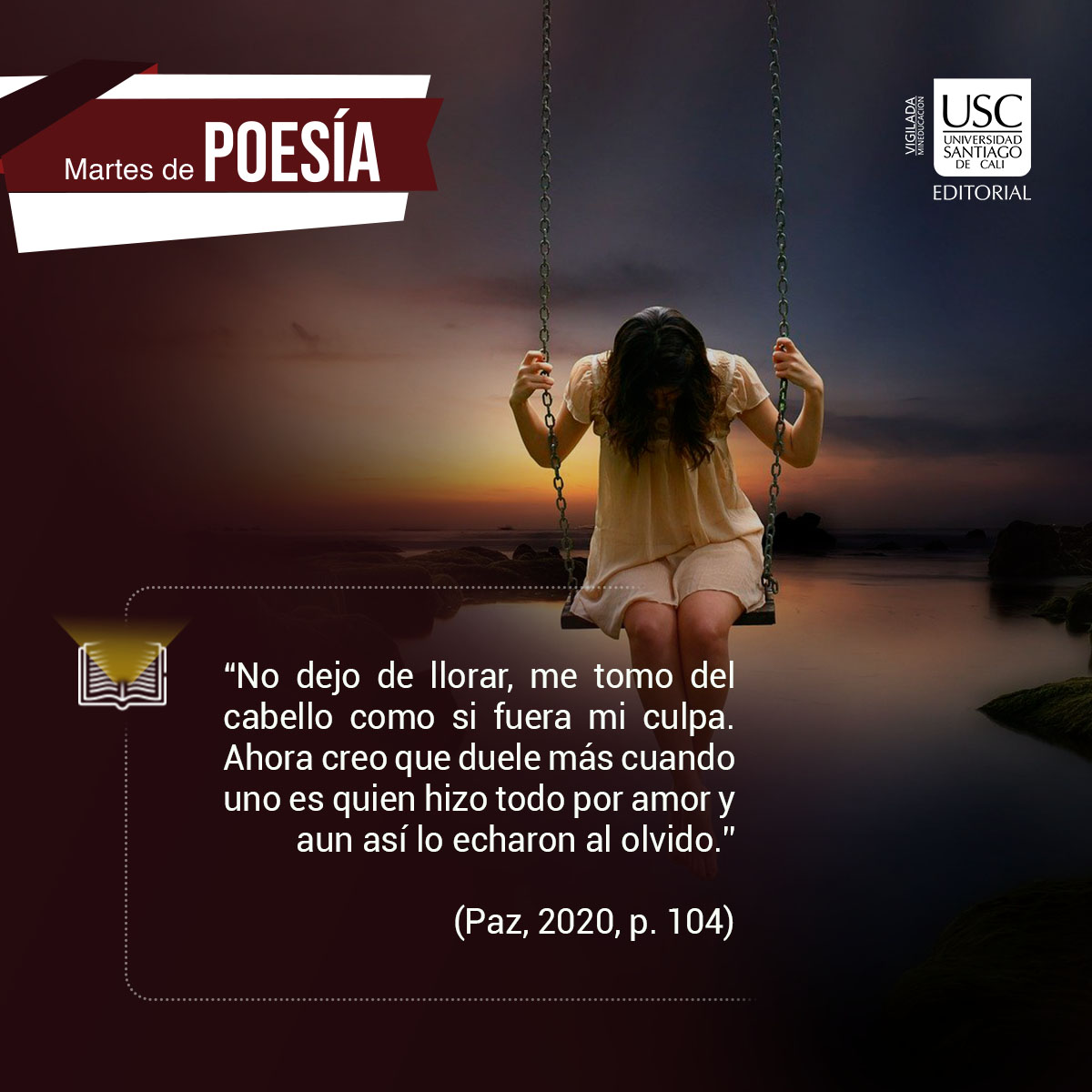 Editorial_USC's tweet photo. #MartesdePoesía Hay que saber que no existe país sobre la tierra donde el amor no haya convertido a los amantes en poetas. 
#RastrosdeLuz✨#Martes #SomosCalidad  #EditorialUSC https://t.co/F7gE4LEhrZ