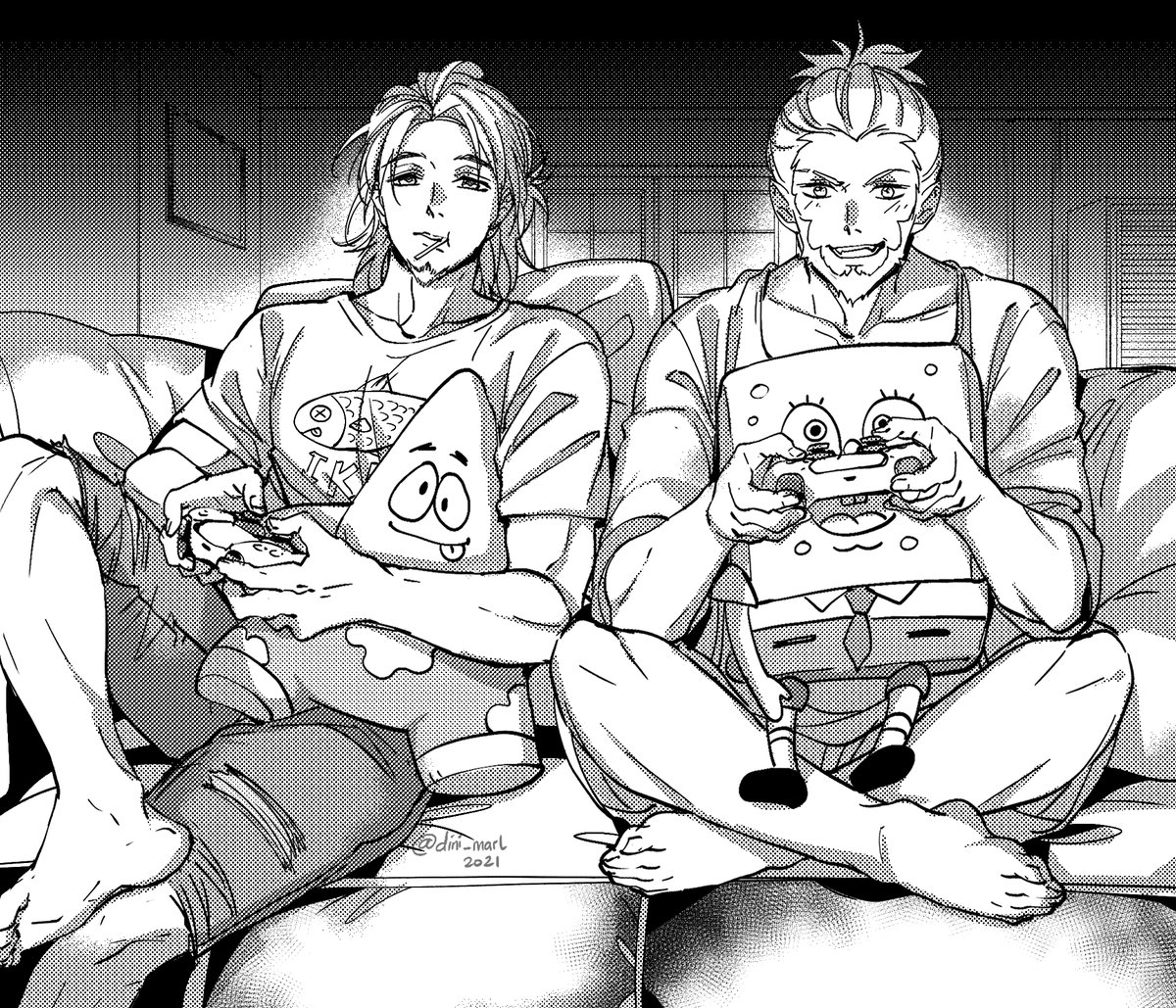 om bobon dan zen main game bareng? oh langsung fanart lah ya..

 #Zeni_Rupa #bonnivierart 