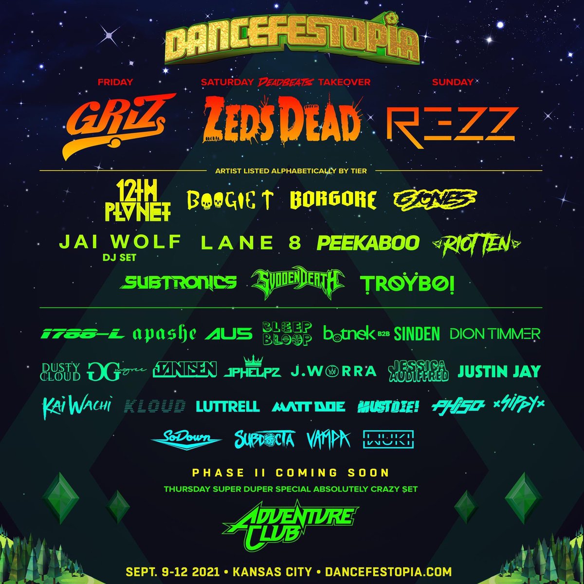Dancefestopia's tweet photo. Friday just got a lot funkier! 🎷✨ We're excited to announce the one and only, @Griz will be joining #DFT2021! → https://t.co/1hMKS3AOb2 https://t.co/mXInJ2JlRl