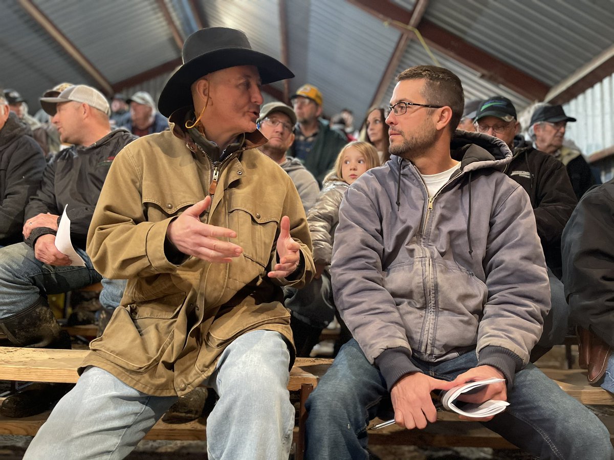 stevewhitenews's tweet photo. Lots of comments about #meatonthemenu as cattlemen thank @GovRicketts who’s attending a bull sale today https://t.co/2ac69cLWIG