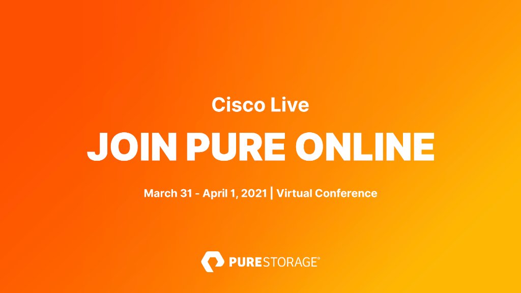 PureStorageZA's tweet photo. Attending #CiscoLive? 

Don't miss the chance to speak with our experts and learn how Pure Storage can help deliver cloudlike experience and economics in your data center. 

Register now: https://t.co/Q60RssvjZA https://t.co/4LaSUrIyW4
