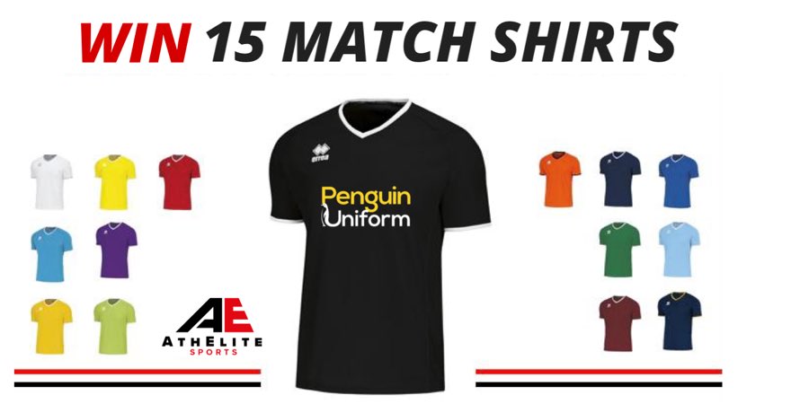 WIN A SET OF MATCH SHIRTS FOR YOUR TEAM 🔥🔥🔥

Follow the below 3 steps to enter:

1) Retweet this post 
2) Follow <a href="/AthEliteSport/">AthElite Sports</a> 
3) Follow <a href="/PenguinUniform/">Penguin Uniform</a> 

Unlimited entries per team! Get all your players and supporters involved!

Winner to be announced 28/03/21

Good Luck 🤞🏼