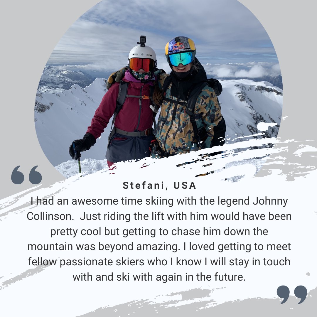 ⭐️Testimony Tuesday  ⭐
S️tefani tells us what it's like to ski alongside John Collinson with Uthrive!