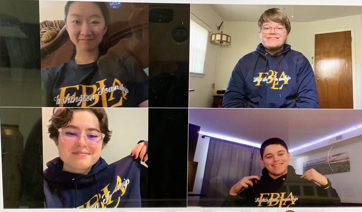 sarasimpson23's tweet photo. 5 years running Gloucester County Consumer Bowl Champs! Amy Wang, Jake Minnick, Abby Wilson, and Tom Tait ROCKED! Go FBLA! @TWPSchools @thomasatait @wths_fbla @jake_minnick87 @twppride @njfbla https://t.co/mLwK0NDm4s