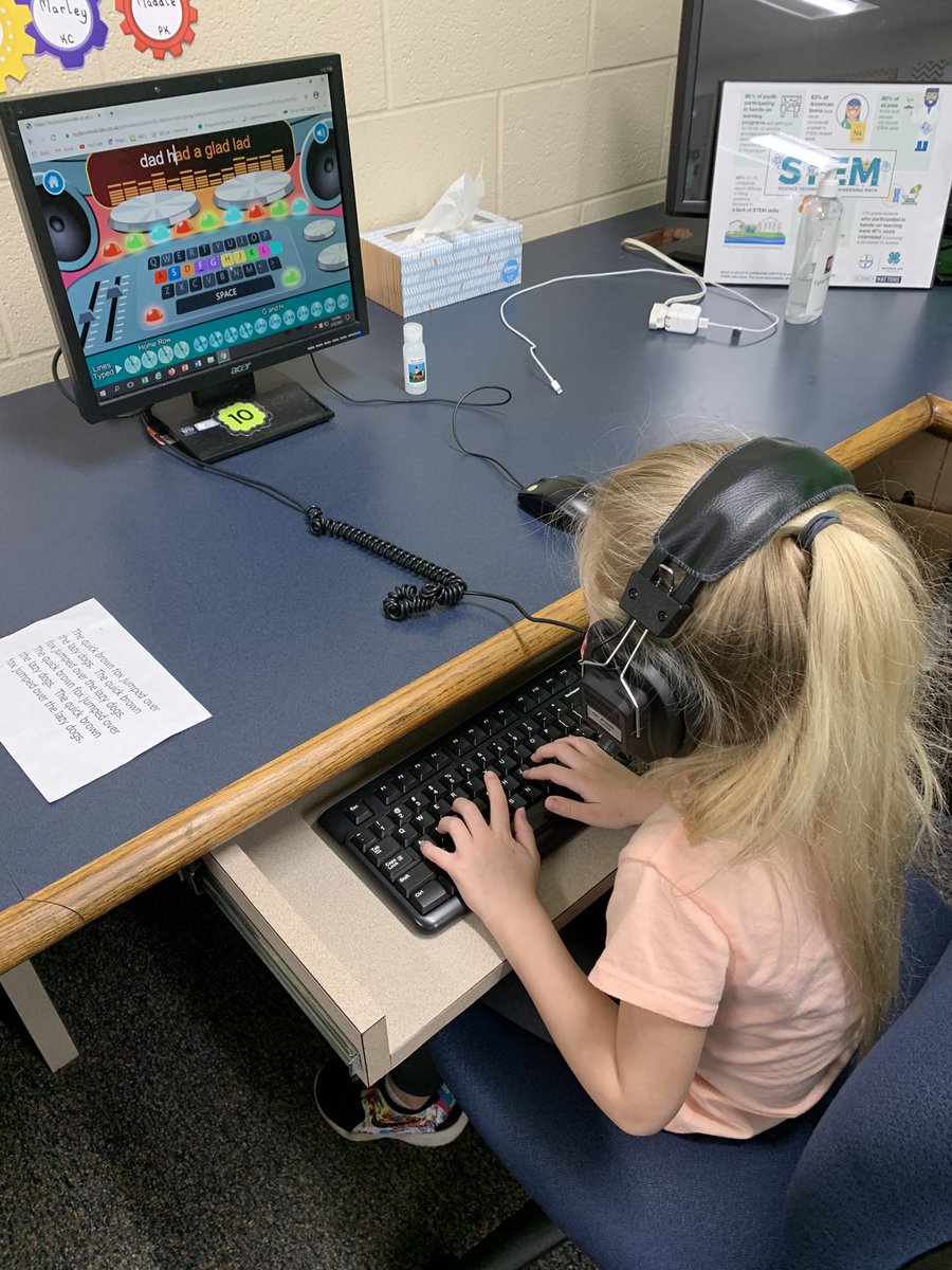MrsAdamsTCETech's tweet photo. Proud of my little KG keyboarders today. Learning finger placement with the goat in #DanceMatTyping. #throwthesheep. @MatthewMillerpe @shara_graves https://t.co/EIHVfki0JR