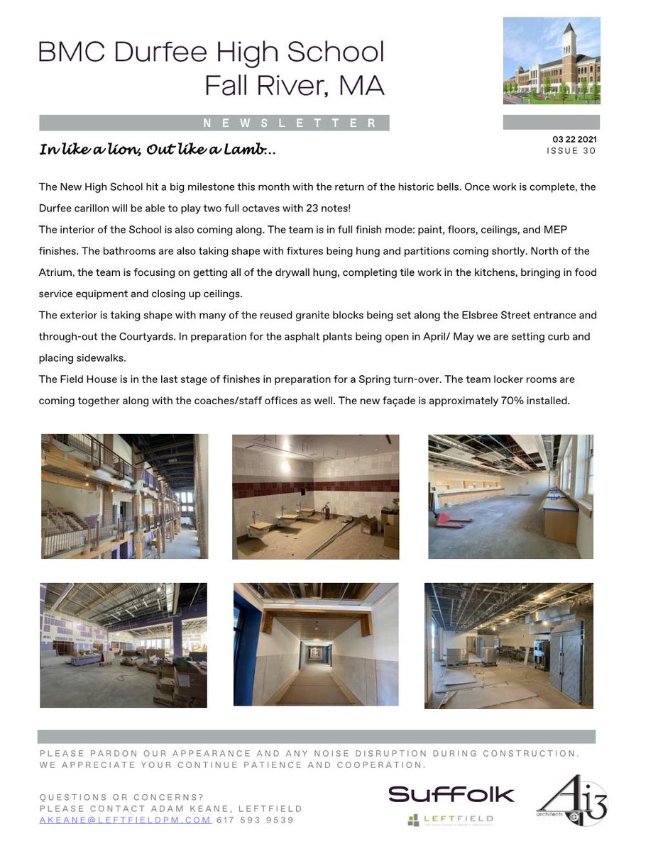 DurfeeRising's tweet photo. In Like a Lion and Out Like a Lamb.... #MonthlyNewsletter #DurfeeRising #Construction #proveimpossiblewrong #suffolk https://t.co/R3y48EN9Wh