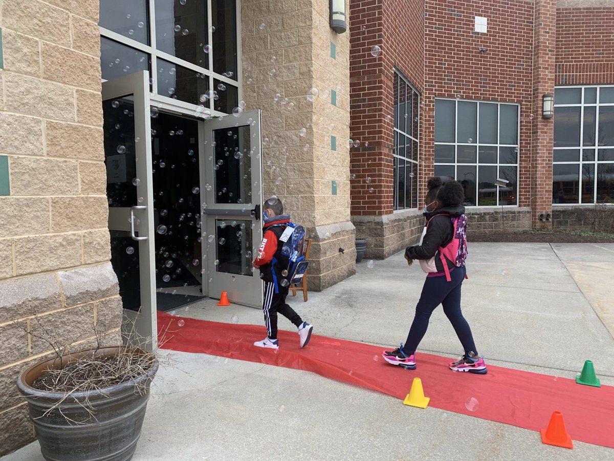Welcoming students back! We rolled out red carpet for our scholars! 🎉