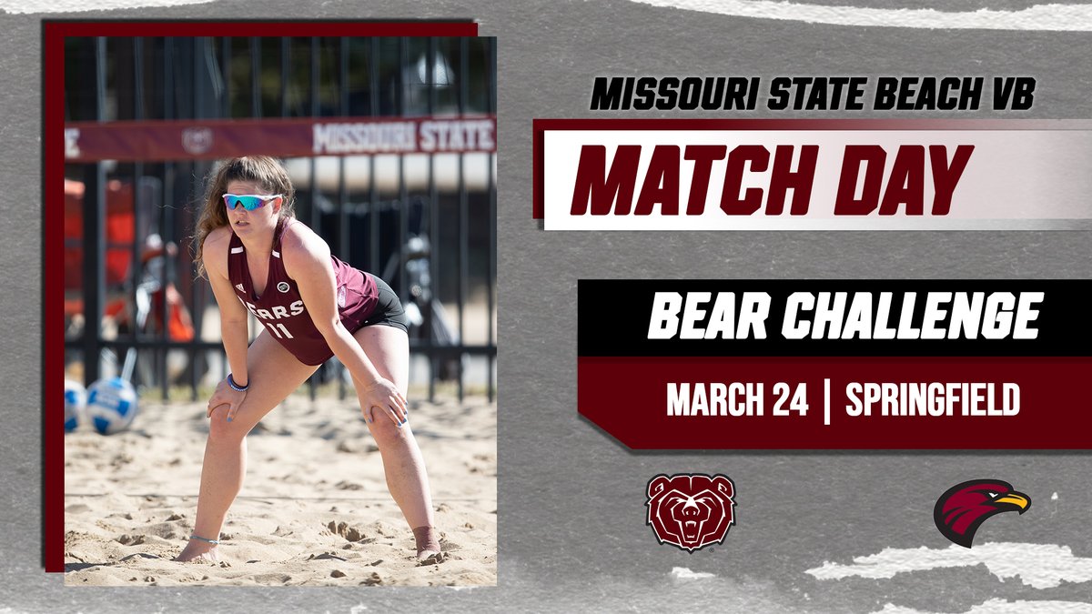 MoStateBeach's tweet photo. MATCH DAY!

🆚 Louisiana Monroe
📍 Allison Sand Courts
⏰ 5:00 p.m.
📺 https://t.co/FeYr8ct53L https://t.co/C4SYhN2YE6