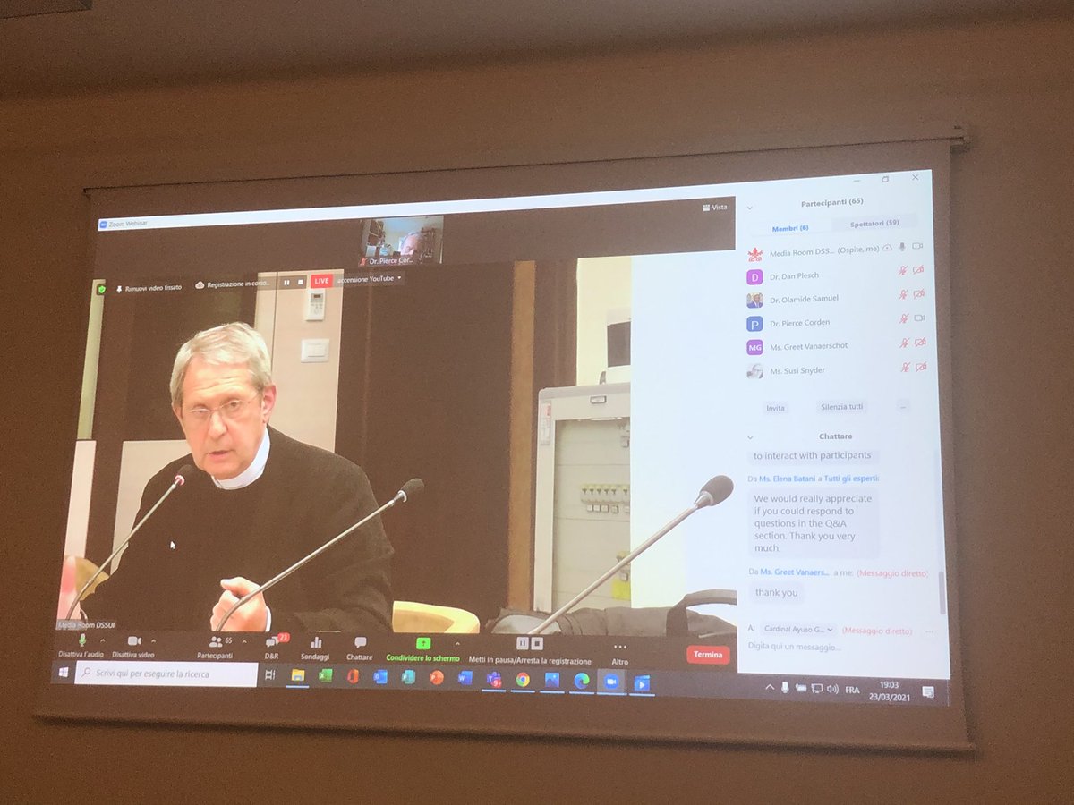 VaticanIHD's tweet photo. Closing remarks by #MonsDuffé : religions are fundamental to support peacemakers in all their communities and a fraternal and mutual understanding #IntegralDisarmament #VaticanDisarmament #FreezeWeapons @SOAS @soas_cisd @GUberkleycenter @Catholic_Peace @SCRAPweapons https://t.co/puIRmC54Tv