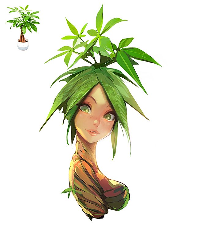 Rossdraws's tweet photo. Here's the lineup from the plant girls video! I had so much fun turning house plants into different portraits. I feel like such a plant dad now lol 🌱 https://t.co/saQeqVTpI0