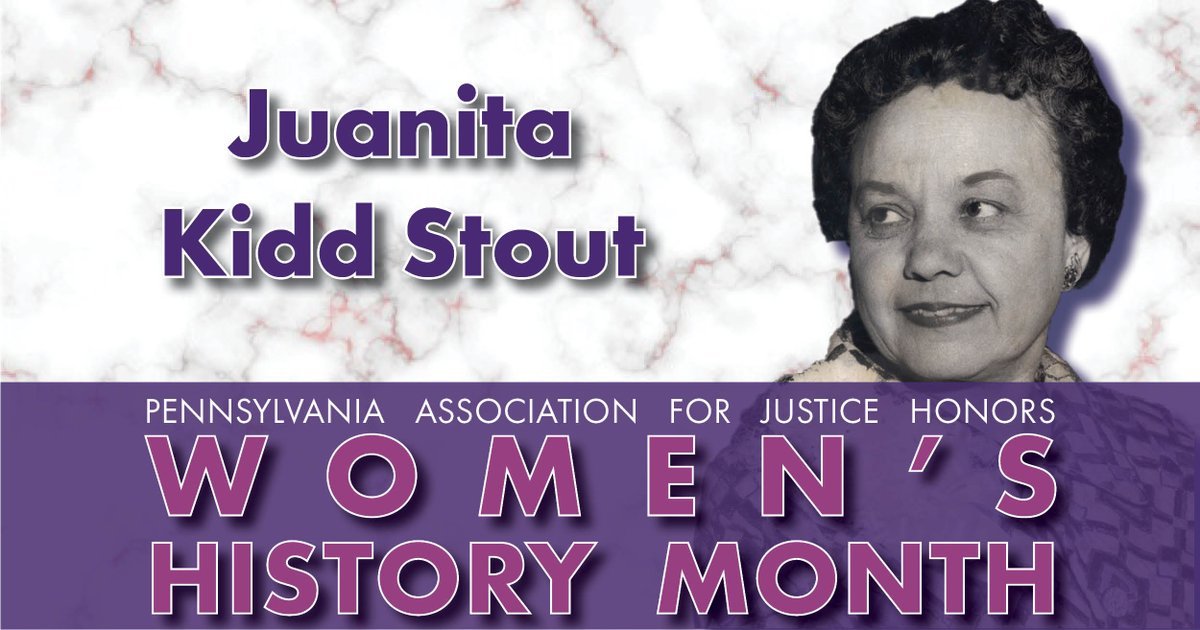 PA4Justice's tweet image. Juanita Kidd Stout:
✅ First African American female judge in Pennsylvania (1959).
✅ 1988 she was appointed to the Supreme Court of Pennsylvania.
✅ She was appointed to the District Attorney's office, successful prosecutions and her meticulous preparation.