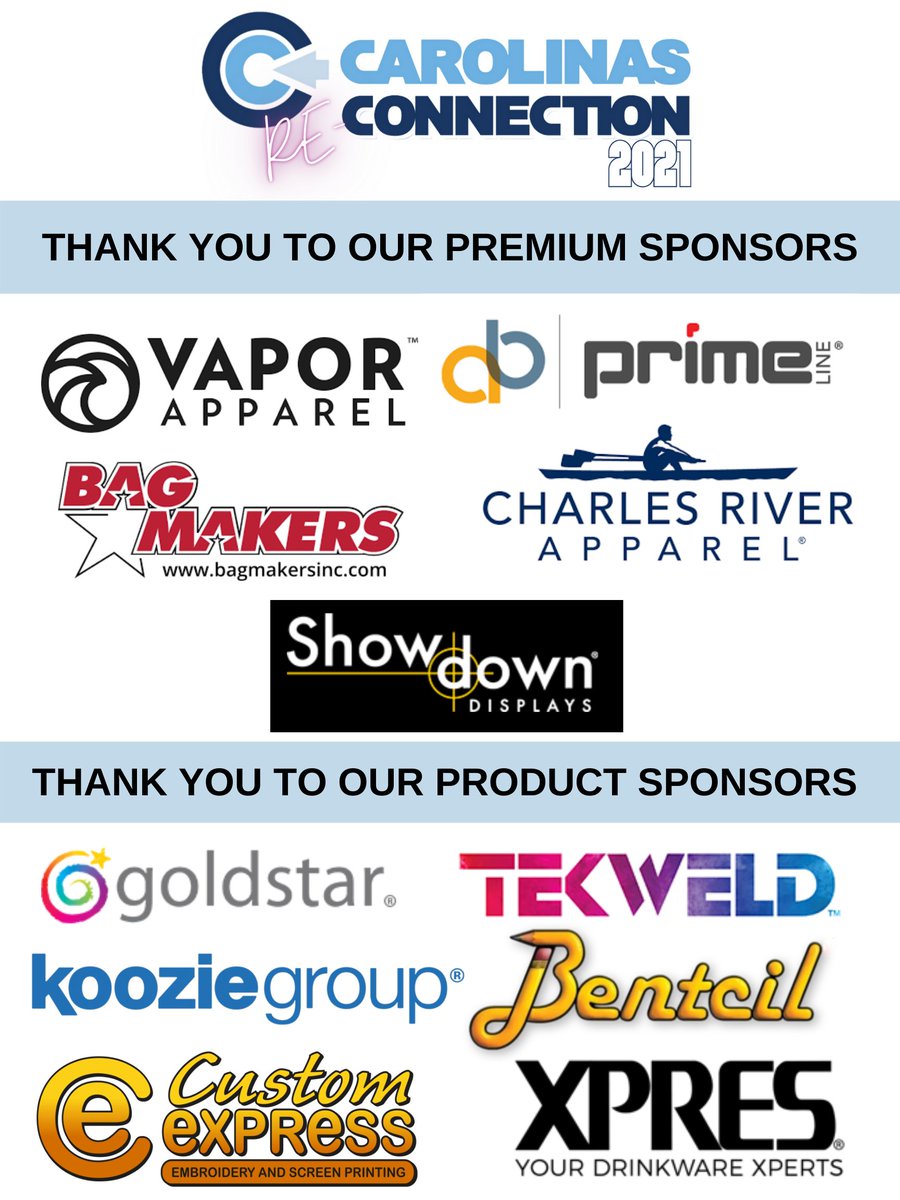 CAAMPorg's tweet photo. The CAAMP Board of Directors would like to express our sincere THANK YOU to all of our 2021 Carolinas Re-Connection Exhibitors!  Your participation and support helped to make the show a success. 

#caamporg #NC #showtime #promotionalproducts #oursponsors #ThankYou https://t.co/WqzaDDLCDa