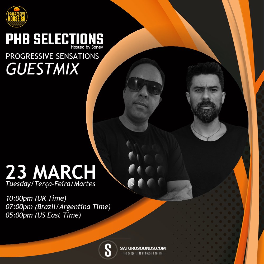 proghousebr's tweet photo. Tonight at @SaturoSounds, Progressive House Brasil Selections #002 presents a guestmix by Progressive Sensations from @transensations team! Tune in at 10pm (UK Time), 7pm (Brazil/Argentina Time), 5pm (US East Time).
#progressivehouse #electronicmusic #saturosounds #proghouse #djs https://t.co/mjZ5i3wTAa