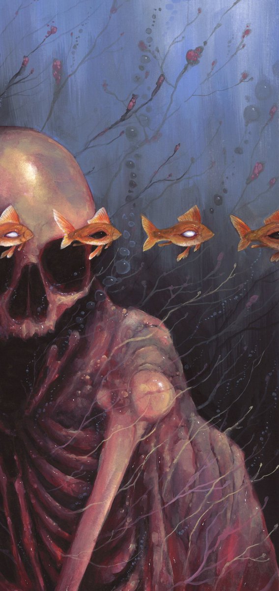 sloppjockey's tweet photo. motherdeep / gouache painting on paper mounted on birch panel / 9x12 inches 2018 https://t.co/vy24pWLX4X