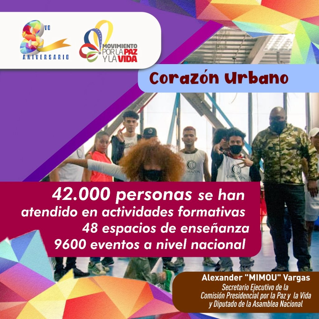 PazVidaBarinas's tweet photo. 8 años de fundación del Movimiento por la Paz y La Vida. 8 años apoyando e  impulsando la convivencia pacífica y solidaria, creando territorios libres de violencia @vargas_mimou @NicolasMaduro #Barinas #8AñosDePazYVida https://t.co/dcoNGEe1zb