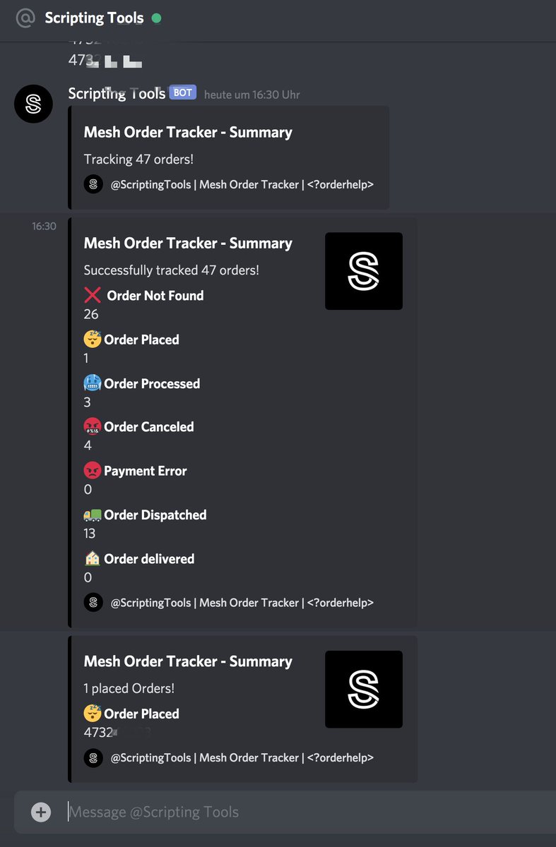 scriptingtool's tweet photo. MESH

- Bulk Tracker with printing order numbers  sorted to each status
- possibility to track unlimited amount of order numbers within few seconds https://t.co/WvQpSJEBWw