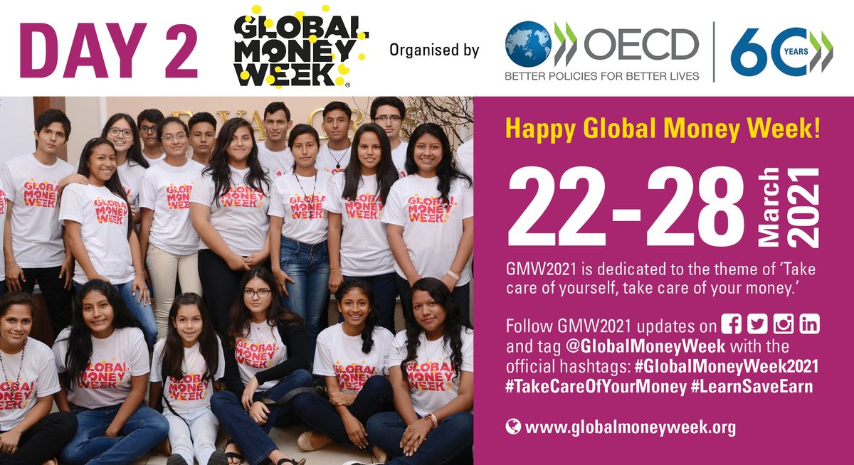 This week is #GlobalMoneyWeek2021🎉Happy DAY 2 of <a href="/GlobalMoneyWeek/">Global Money Week</a> 🎉 This financial awareness #campaign, organised by the INFE <a href="/OECD/">OECD ➡️ Better Policies for Better Lives</a>, is built to inspire #children #youth to learn about #moneymatters #financialliteracy #financialeducation to become empowered economic citizens.